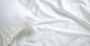Flat Bed Sheet & Two Pillow Covers - White