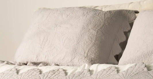Floral Grey - 3 Piece Set - Super King Comforter 